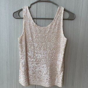 J.Crew Champagne Sequin Fancy Tank Top – XXS (sale ends 08/28)